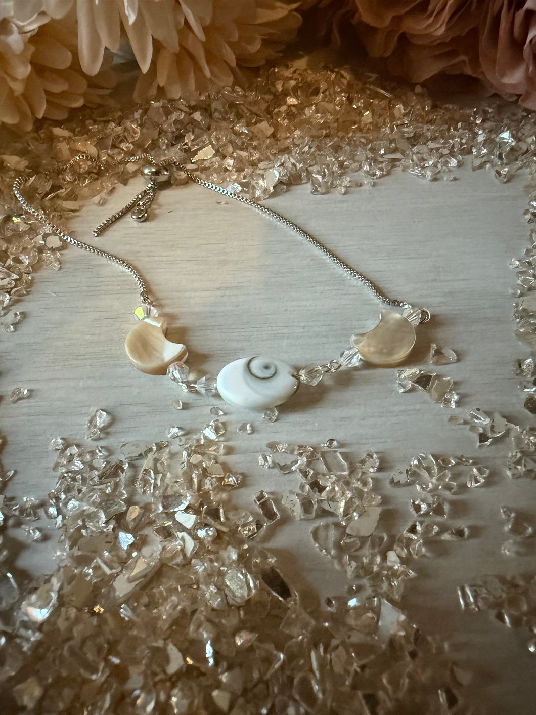Third Eye Moon Bracelet– Moonstone & Eye of Shiva
