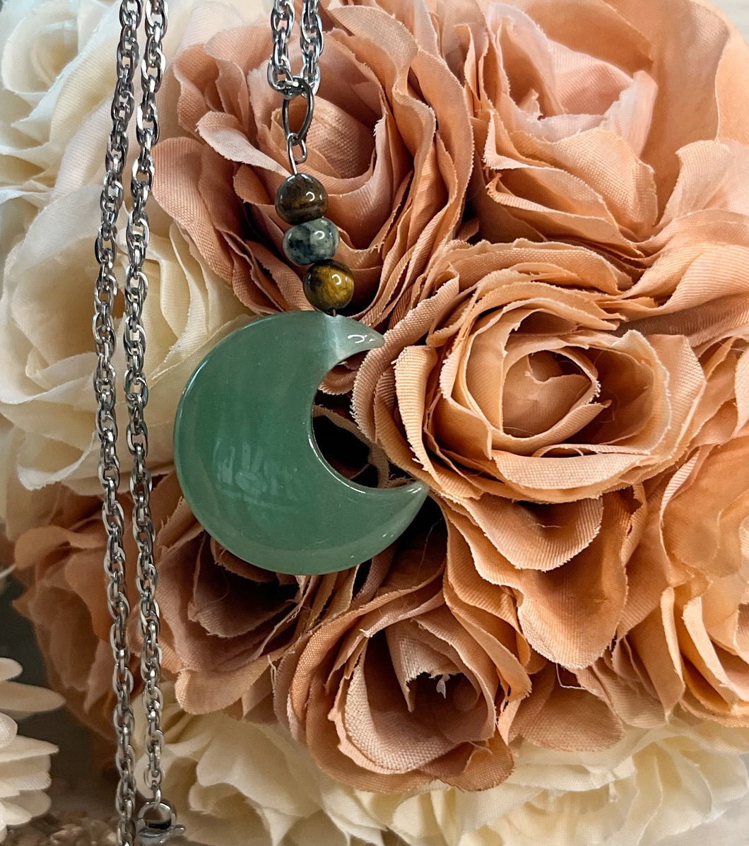 Aventurine Moon Necklace